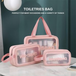 3D Metro Super Store Makeup Bag Toiletry Wash Bag Travel Pouch Organizer Pouch Potli For Travel Women Multi Purpose Bag Vanity Box(Pink)