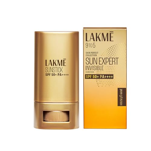 Lakmé Sun Expert Invisible Sunstick For All Skin Types Spf 50+ Pa++++ For Uva/B,No White Cast,On The Go Protection 18G