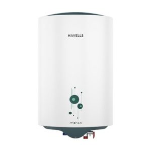 Havells Monza 10 Litre Storage Wall Mount | Water Heater | Feroglas Coated Tank, Heavy Duty Heating Element | Warranty: 5 Year On Tank, Protective Anode Road, 8 Bar Working Pressure | (White)