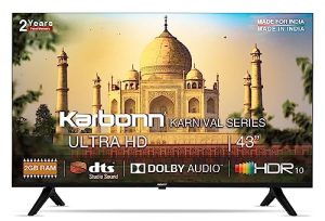 Karbonn 109 Cm (43 Inches) Karnival Series 4K Ultra Hd Smart Android Ips Led Tv Kjs43Asuhd (Black)