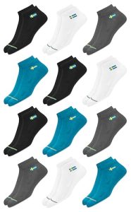 Swagr 12 Pairs Solid Cotton Ankle Socks For Men Women, Pack Of 12.