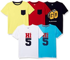 Amazon Brand – Jam & Honey Boy’S Starred Regular Fit T-Shirt (Jhss20Btshp510_Multicolor 13 2-3 Years)