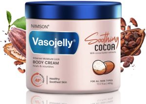 Nimson Vasojelly Soothing Cocoa Body Cream 48-Hour Intense Moisture Skin Moisturizer(400 G)