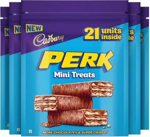 Cadbury Perk Chocolate Coated Wafer Home Treats, Bars(5 X 115.5 G)