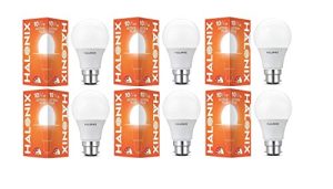 Halonix 10W B22D Led White Bulb, Pack Of 6