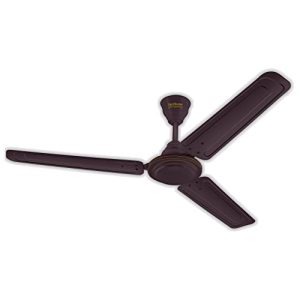 Hindware Smart Appliances Recio Brown 1200Mm Star Rated Ceiling Fan For Home With 425 Rpm Energy Efficient Silent Air Delivery Fan 51 Watt Copper Motor And Aerodynamic Blades – 1 Star