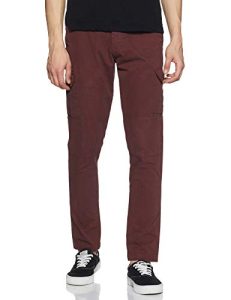 Diverse Men’S Slim Fit Cotton Cargo Trouser (Dcmct26Sc24L32-1080C_Maroon_32)