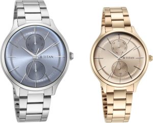 Titan Np9400494204Km01 Modern Bandhan Iv Analog Watch  – For Couple