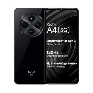 Redmi A4 5G (Starry Black, 4Gb Ram, 128Gb Storage) | Global Debut Sd 4S Gen 2 | Segment Largest 6.88In 120Hz | 50Mp Dual Camera | 18W Fast Charging