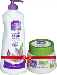 Boroplus Soft Ayurvedic Antiseptic Cream 200Ml + Doodh Kesar Lotion 400Ml(600 Ml)