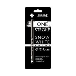 Jaquline Usa Onestroke Kajal Snow White Pencil | Highly Pigmented| Waterproof And Smudge-Proof | Intense Color |Gentle | Matte Finish | Dermatologically Tested