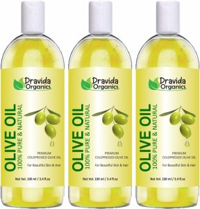 Dravida Organics Cold Pressed Olive Oil – 100% (Pack Of 3)(300 Ml)