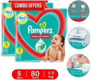 Pampers All-Round Protestation Anti-Rash Lotion With Aloe – S(80 Pieces)