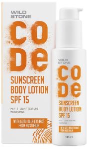 Wild Stone Sunscreen – Spf 15 Pa+ Code Sunscreen Body Lotion | Lightweight & Non-Greasy Formula |(100 Ml)