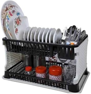 Shopixo Dish Drainer Kitchen Rack Plastic