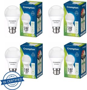 Crompton 9 W Standard B22 Led Bulb(White, Pack Of 4)