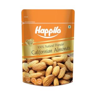 Happilo Natural Popular Californian Almonds 400G, High In Fiber & Boost Immunity, Real Dry Fruit Nuts, Gluten Free & Zero Cholesterol