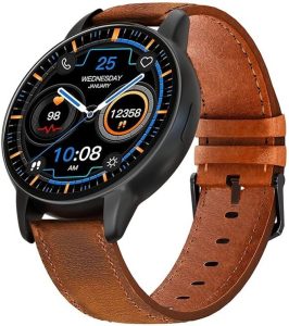 Lifelong Smartwatch For Men & Women | 1.28″ Hd Display | One Watch.Two Straps Smartwatch(Brown Strap, 1.28)