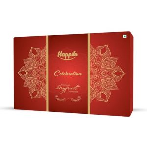 Happilo Dry Fruit Celebration Gift Box Kiwi 147G, Ideal For Diwali And Festive Gifting, Almond, Cashew, Green Raisin, Party Snacks