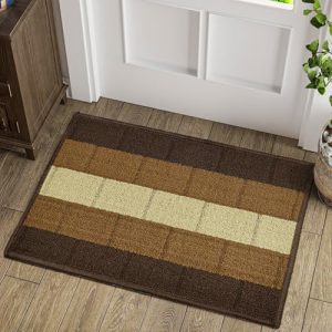 Status Contract Anti Slip Front Door Mat|(38X58Cm) Living Room Rug For Entrance Door|Polypropylene Floor Mat For Home|Essential Small Rug For Office, Bedroom & Kitchen| (Brown), Rectangular