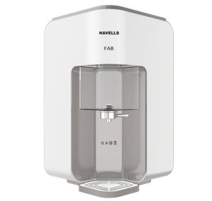 Havells Fab Water Purifier (White & Grey), Ro+Uv, Filter Alert, Patented Corner Mounting, Copper+Zinc+Ph Balance+Minerals, 7 Stage Purification, 7L, Suitable For Borwell, Tanker & Municipal Water