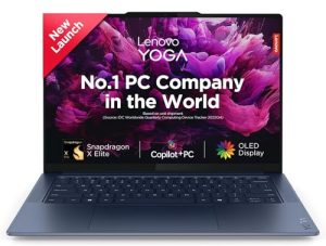 Lenovo Yoga Slim 7 Snapdragon X Elite X1E Built In-Ai With Copilot+ 14″(35.5Cm) 3K Oled 500Nits Touchscreen Laptop (32Gb/1Tb Ssd/90Hz/Qualcomm Npu 45Tops/Win11/Mso/1Yr Adp Free/Cosmic Blue/1.4Kg)