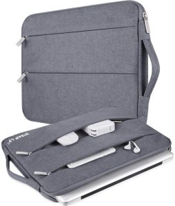 Straplt Laptop Sleeve Carrying Case 14.6-15 Inch Compatible With 15 Inch Macbook Pro,15 Inch Surface Book 3/Laptop 4,Hp Pavilion,Asus Acer Samsung Chromebook,Computer Cover Bag With Handle,Grey Waterproof Laptop Sleeve/Cover(Grey, 15 Inch)