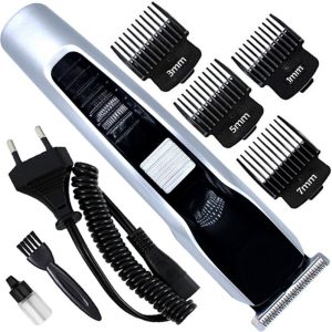 Httcc Waterproof Chargeable Beard Moustache Trimmer Powerful Hair Clipper Razor Bt Fully Waterproof Trimmer 45 Min  Runtime 4 Length Settings(Multicolor)