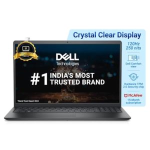 Dell 15 Thin & Light Laptop, Intel Core I5-1235U Processor/16Gb Ddr4 + 512Gb Ssd/Intel Uhd Graphics/15.6″ (39.62Cm) Fhd Display/Win 11 + Mso’21/15 Month Mcafee/Carbon Black/Spill Resistant Kb/1.69Kg