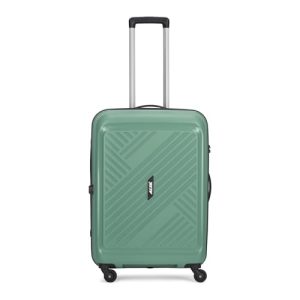 Alfa Aristocrat Polypropylene Rhino Check-In 65 Cm (Medium) 4 Spinner Wheels Trolley Bags For Travel, Hard Case Lightweight Bag With Combination Lock, Tough Suitcase, 3 Years Warranty (Green)