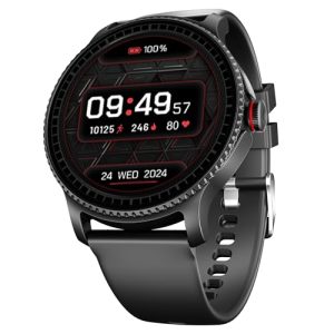 Boat Lunar Discovery W/ 1.39″ (3.5 Cm) Hd Display, Turn-By-Turn Navigation, Diy Watch Face Studio, Bluetooth Calling, Emergency Sos, Qr Tray, Smart Watch For Men & Women(Active Black)