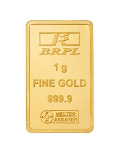 Bangalore Refinery 24K (999.9) 1 Gm Yellow Gold Bar