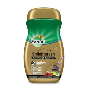 Zandu Shilajitprash 450G | Shilajit + Chyawanprash Herbs| 3 Action Formula To Boost Immunity, Strength And Stamina| A Powerhouse Of 47 Potent Ayurvedic Herbs Like Shilajit, Gold,Kesar, Ashwagandha