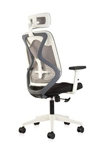 Cellbell Capree C190 Ergonomic Mesh Home & Office Chair Imported Pneumatic Hydraulic|2D Adjustable Arm Rest (High-Back), White