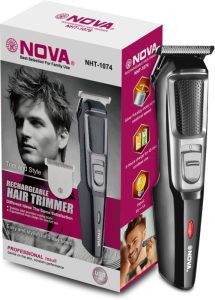 Nova Nht 1074 Usb Trimmer 30 Min  Runtime 4 Length Settings(Black, Silver)