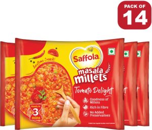 Saffola By Saffola Masala Millets Tomato Delight | Lower In Calories, Rich In Fibre Pouch(14 X 35 G)