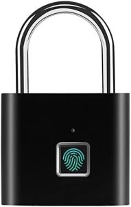 Jasifs Smart Lock Fingerprint Biometric Padlock | Keyless & Password-Free Access |Stores 10 Fingerprints| Inbuilt Rechargable Batery With Indicator |Waterproof Metal Padlock For Home,Office Security