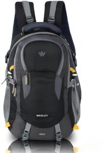 Wesley Spartan Unisex Travel Rucksack Hiking Laptop Bag Fits Upto 17.3 Inch With Raincover And Internal Organiser Backpack Rucksack College Bag Laptop Backpack 45 L Laptop Backpack(Black, Grey)