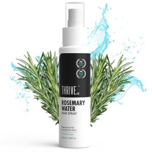 Thriveco Rosemary Water Hair Spray | With 100% Natural Rosemary Extract, Rice Water & Hyaluronic Acid | For Hair Growth, Hair Fall Control, Hair Conditioning & Hair Shine | Men & Women, 100Ml