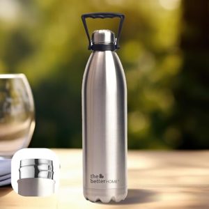 The Better Home 2 Ltrs Thermosteel Bottle | Doubled Wall 304 Stainless Steel | Stays Hot For 18 Hrs & Cold For 24 Hrs | Rustproof & Leakproof | Insulated Water Bottles For Office, Camping, Travel