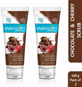 Everyuth Naturals Tan Removal Chocolate & Cherry Scrub|D Tan, Detoxify & Cleanse|Paraben Free Scrub(200 G)