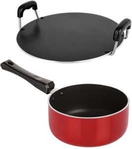 Nirlon Sp(M)_Rt Non-Stick Coated Cookware Set(Ptfe (Non-Stick), Aluminium, 2 – Piece)