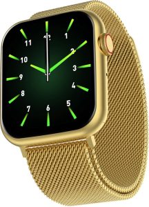 Fire-Boltt Lumos 48.5Mm (1.91 Inch) Display, Bt Call, Steel Design, 100+ Sports Modes Smartwatch(Gold-M Strap, Free Size)