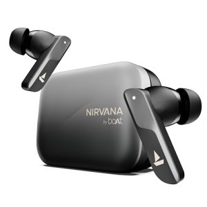 Boat New Launch Nirvana X Tws,Knowles Dual Drivers,Hi-Res Audio Ldac,App Support,4Mic Enx,Dual Pair,Spatial Audio,Fast Charge, Bluetooth Earbuds, Tws Ear Buds Wireless Earphones With Mic (Cosmic Onyx)