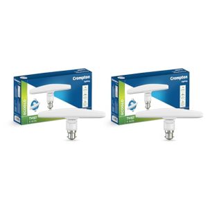 Crompton Twist – T Lamp, 10 W (Cool Day Light), Pack Of 2