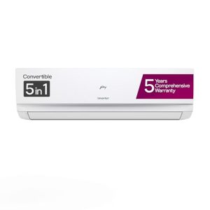 Godrej 1.5 Ton 3 Star, 5 Years Comprehensive Warranty, 5-In-1 Convertible Cooling, Inverter Split Ac (Copper, Heavy-Duty Cooling At 52 Deg Celcius, 2024 Model, Ac 1.5T Ei 18Ninv3R32 Wye, White)