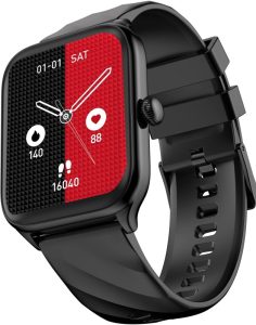 Cellecor Stew 1.83″ Bt Calling, 500 Nits, Ai Voice Assistant,Spo2,Hr, Split Screen Smartwatch(Black Strap, Free Size)