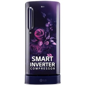 Lg 185 L 5 Star Inverter Direct-Cool Single Door Refrigerator (Gl-D201Abeu, Blue Euphoria, Base Stand With Drawer)