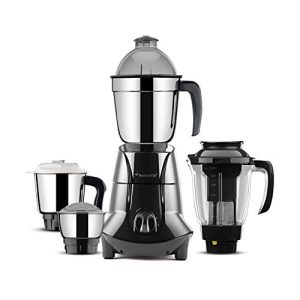 Butterfly Jet Elite 750 Watts Mixer Grinder With 4 Jars | 3 Stainless Steel Multipurpose Jars & 1 Juicer Jar | Abs Body | Sturdy Polycarbonate Juicer Jar | 2 Years Manufacturer’S Warranty | Grey