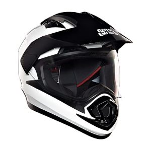 Royal Enfield Ds Escapade Isi Certified Full Face Riding Motorcycling Helmet White&Black(L) 58 Cm-High Impact Grade Thermoplastic&Vented Eps Liner For Superior Impact Protection And Durability